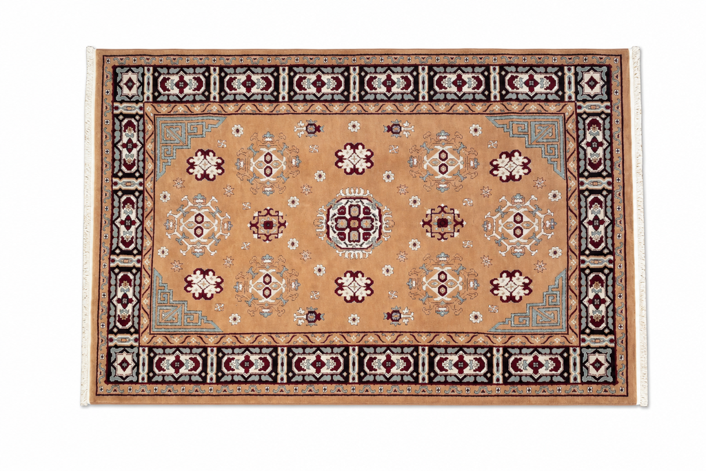 Saray Medallion Sand Silk Rug