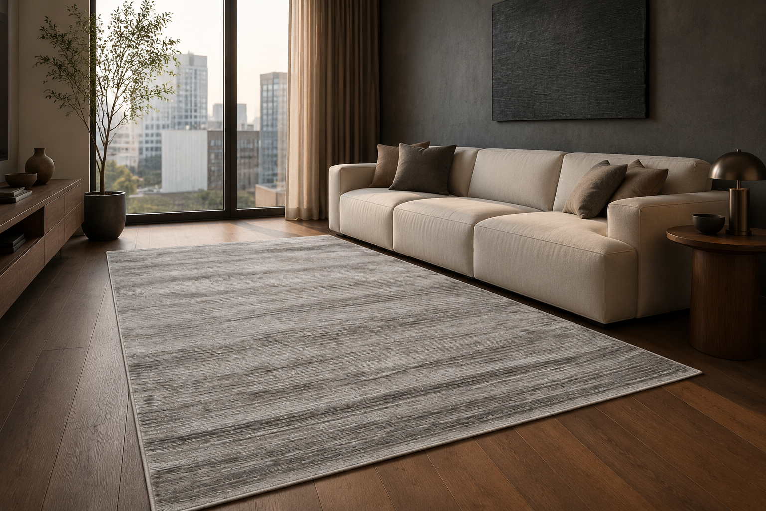 Tezgah Smoke Silk Rug