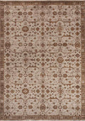 ABBY-7201 handcrafted wool rug in ivory, camel brown, cocoa with warm classic styling