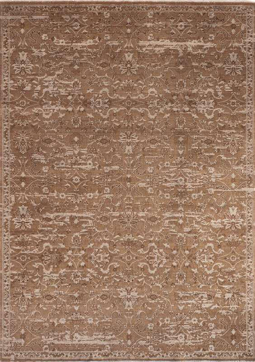 ABBY-7203 handcrafted wool rug in caramel, sand, ivory with tonal heritage styling