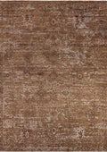 ABBY-7204 handcrafted wool rug in rust, terracotta, brown, cream with distressed heritage styling