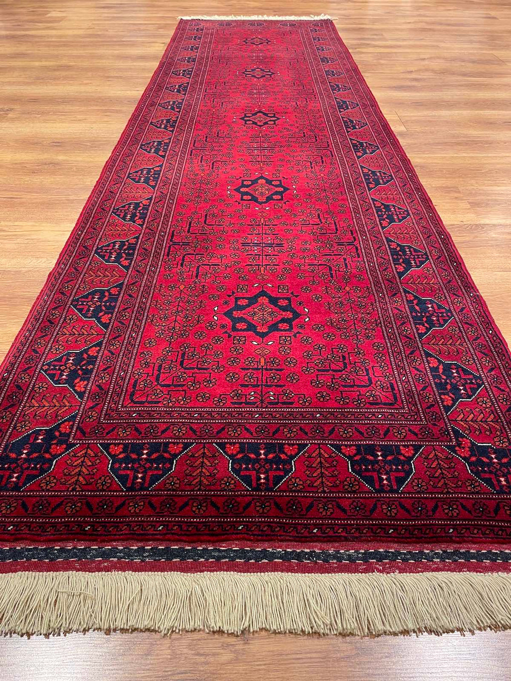 Afghan Bilicik Handwoven Runner Rug – 83X298 by Camel Carpet