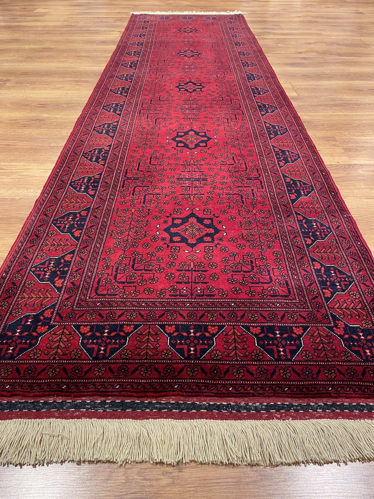 Afghan Bilicik Handwoven Runner Rug – 83X298 by Camel Carpet