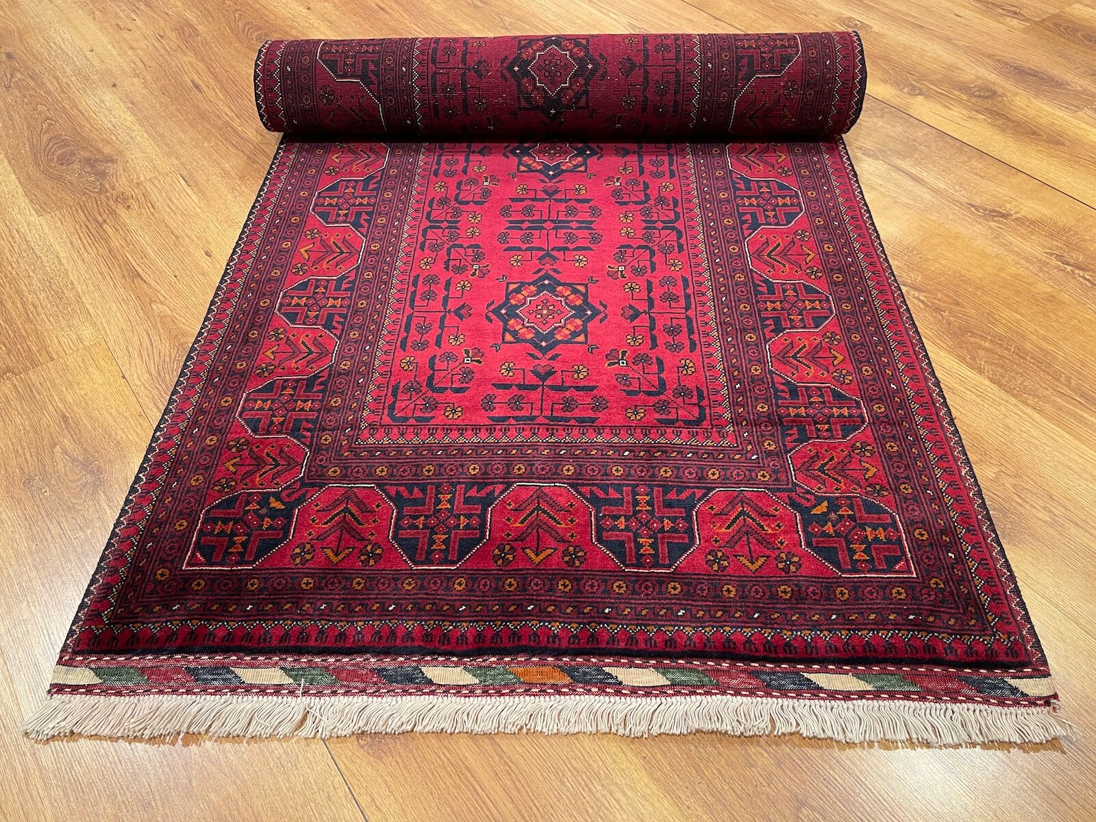 Afghan Bilicik Handwoven Runner Rug – 82X298 by Camel Carpet