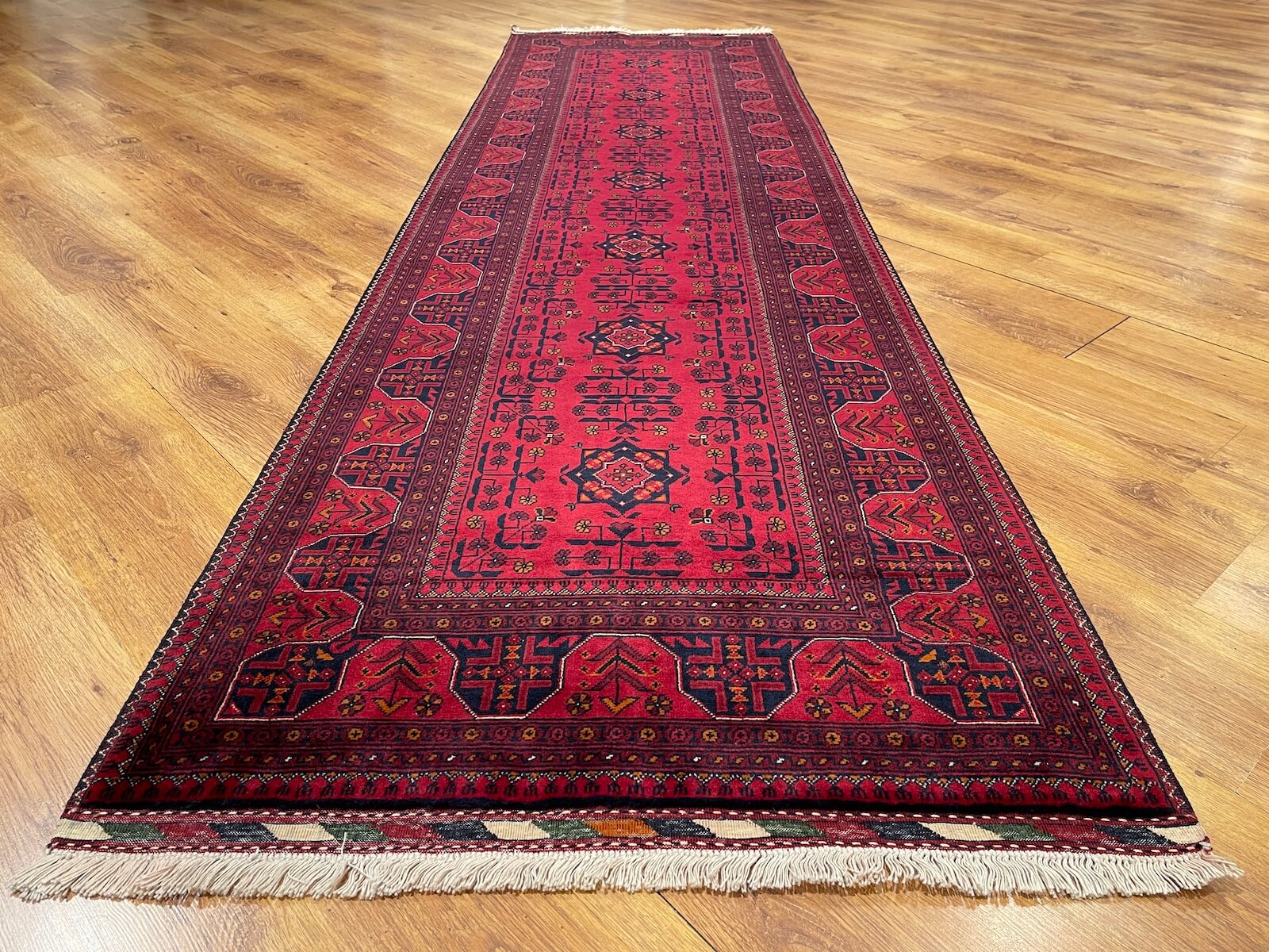 Afghan Bilicik Handwoven Runner Rug – 82X298 by Camel Carpet