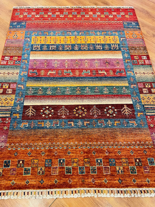 Afghan Binbirgece Handwoven Rug – 149X195 by Camel Carpet