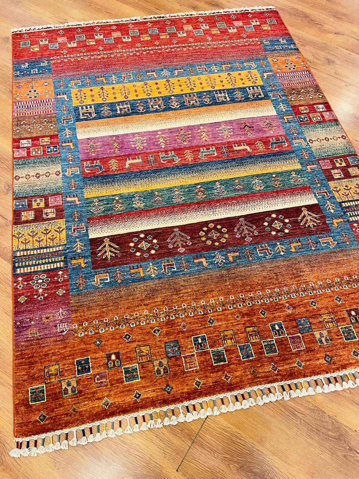 Afghan Binbirgece Handwoven Rug – 149X195 by Camel Carpet
