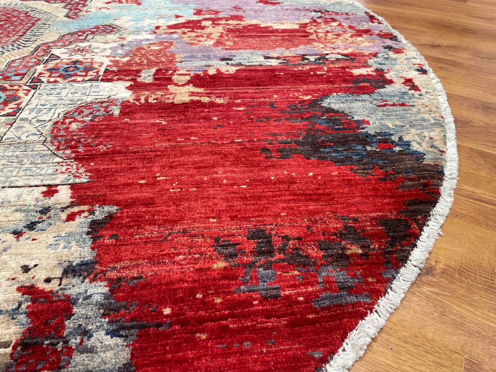 Afghan Binbirgece Handwoven Round Rug by Camel Carpet