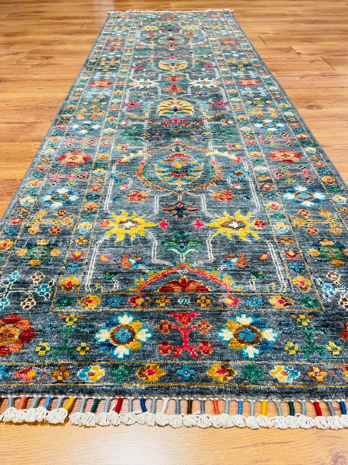 Afghan Binbirgece Handwoven Runner Rug – 79X251 by Camel Carpet