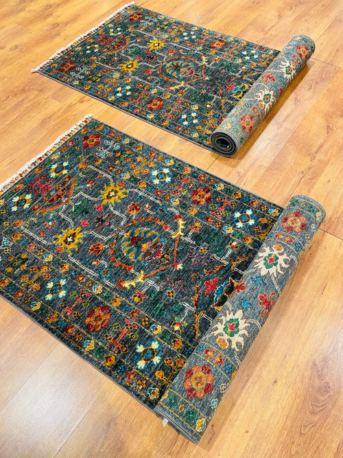 Afghan Binbirgece Handwoven Runner Rug – 79X251 by Camel Carpet