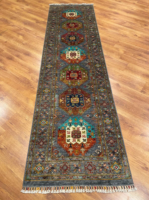 Afghan Binbirgece Handwoven Runner Rug – 83X304 by Camel Carpet