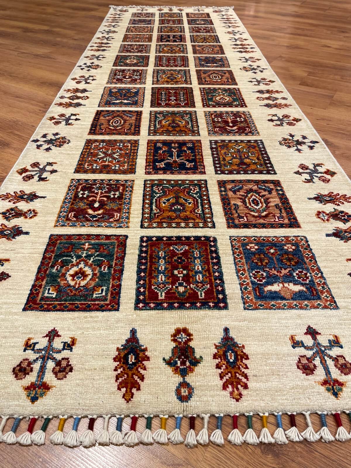 Afghan Binbirgece Handwoven Runner Rug – 84X271 by Camel Carpet