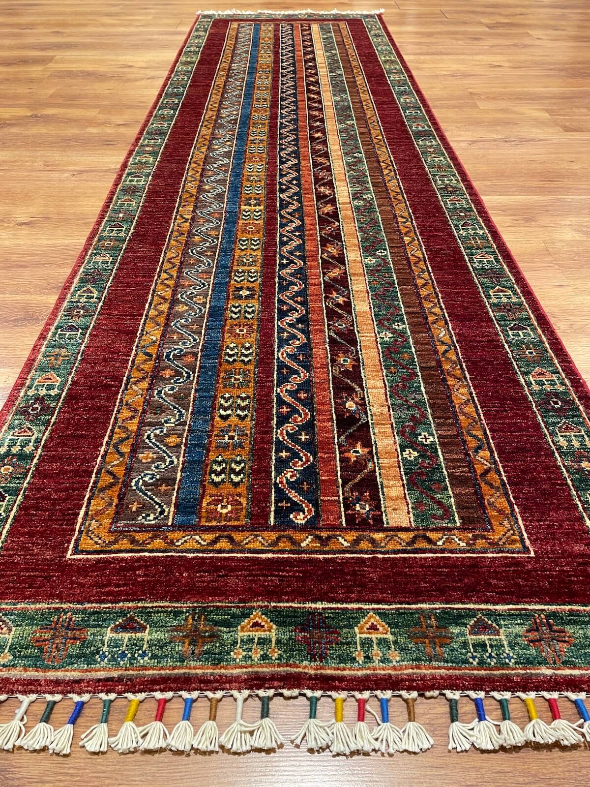 Afghan Binbirgece Handwoven Runner Rug by Camel Carpet