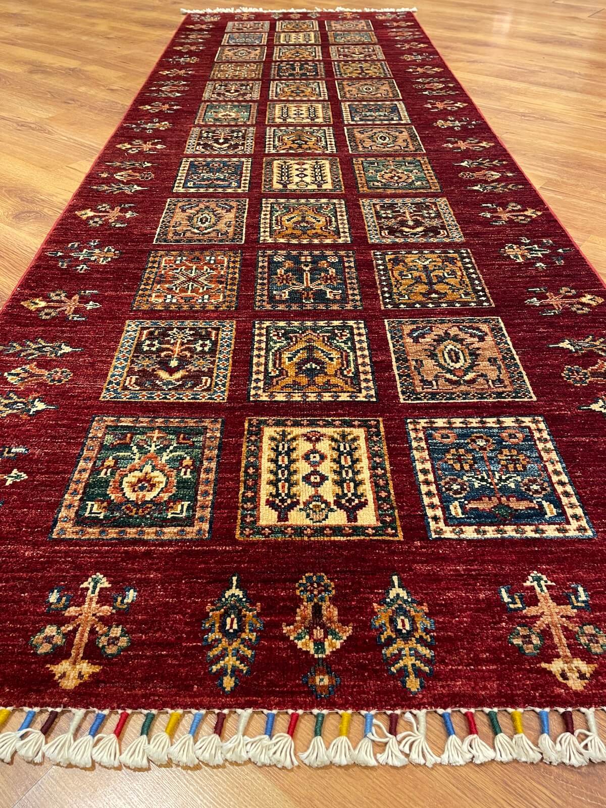 Afghan Binbirgece Handwoven Runner Rug – 86X261 by Camel Carpet