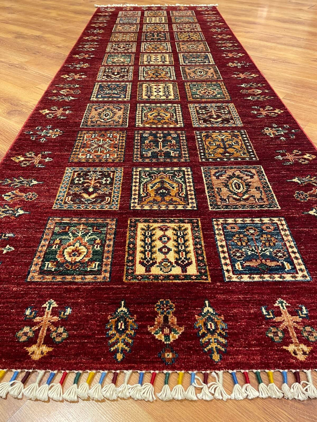 Afghan Binbirgece Handwoven Runner Rug – 86X261 by Camel Carpet