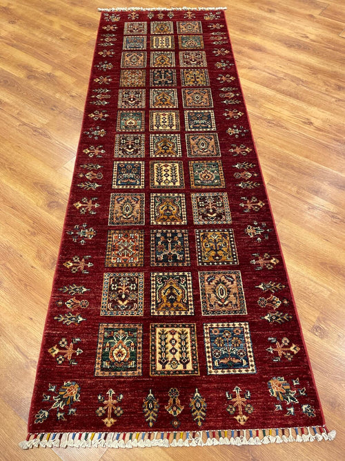 Afghan Binbirgece Handwoven Runner Rug – 86X261 by Camel Carpet