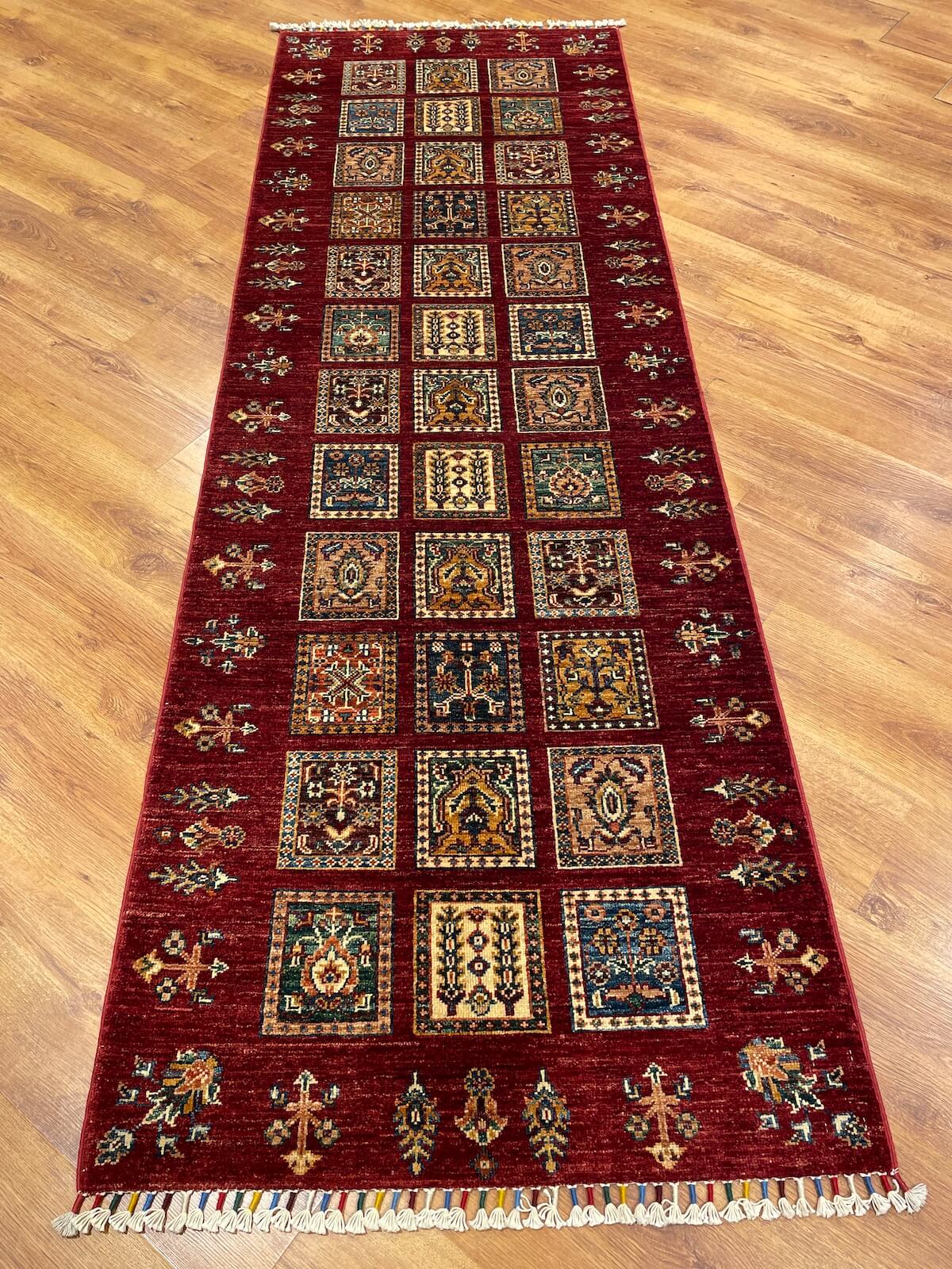Afghan Binbirgece Handwoven Runner Rug – 86X261 by Camel Carpet
