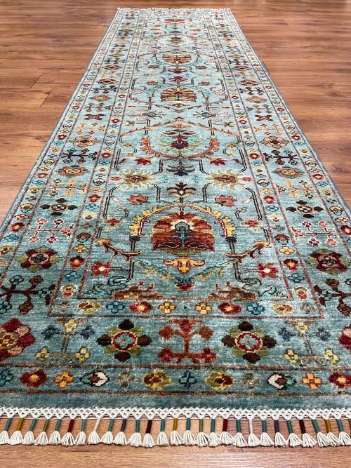Afghan Binbirgece Handwoven Runner Rug – 85X292 by Camel Carpet
