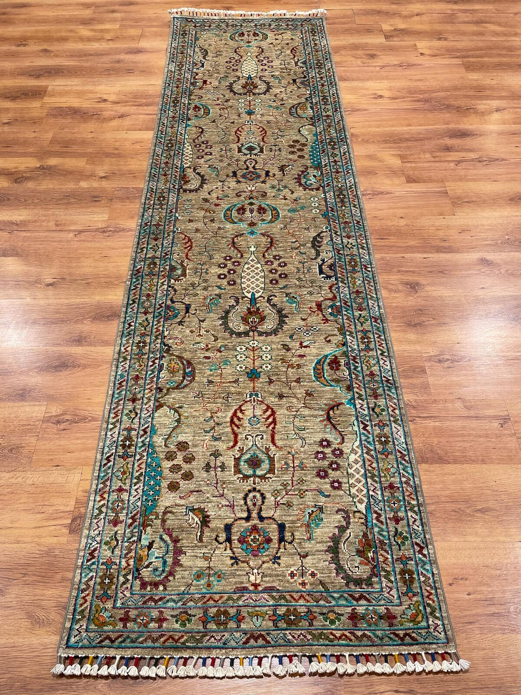Afghan Binbirgece Handwoven Runner Rug – 84X301 by Camel Carpet