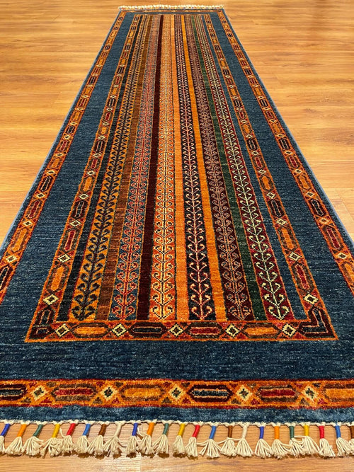 Afghan Binbirgece Handwoven Runner Rug – 80X304 by Camel Carpet