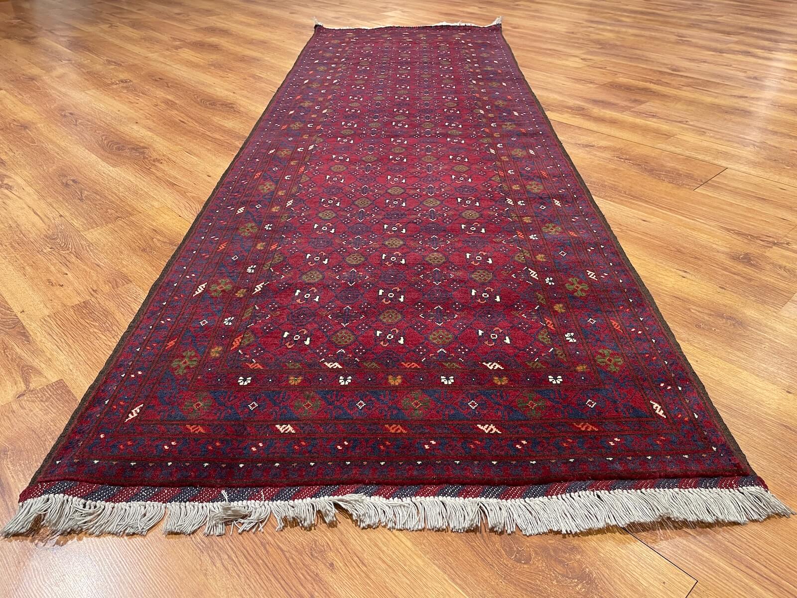 Afghan Kunduz Handwoven Runner Rug – 059177 by Camel Carpet