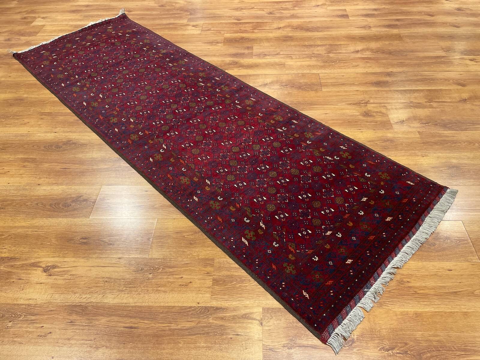 Afghan Kunduz Handwoven Runner Rug – 059177 by Camel Carpet
