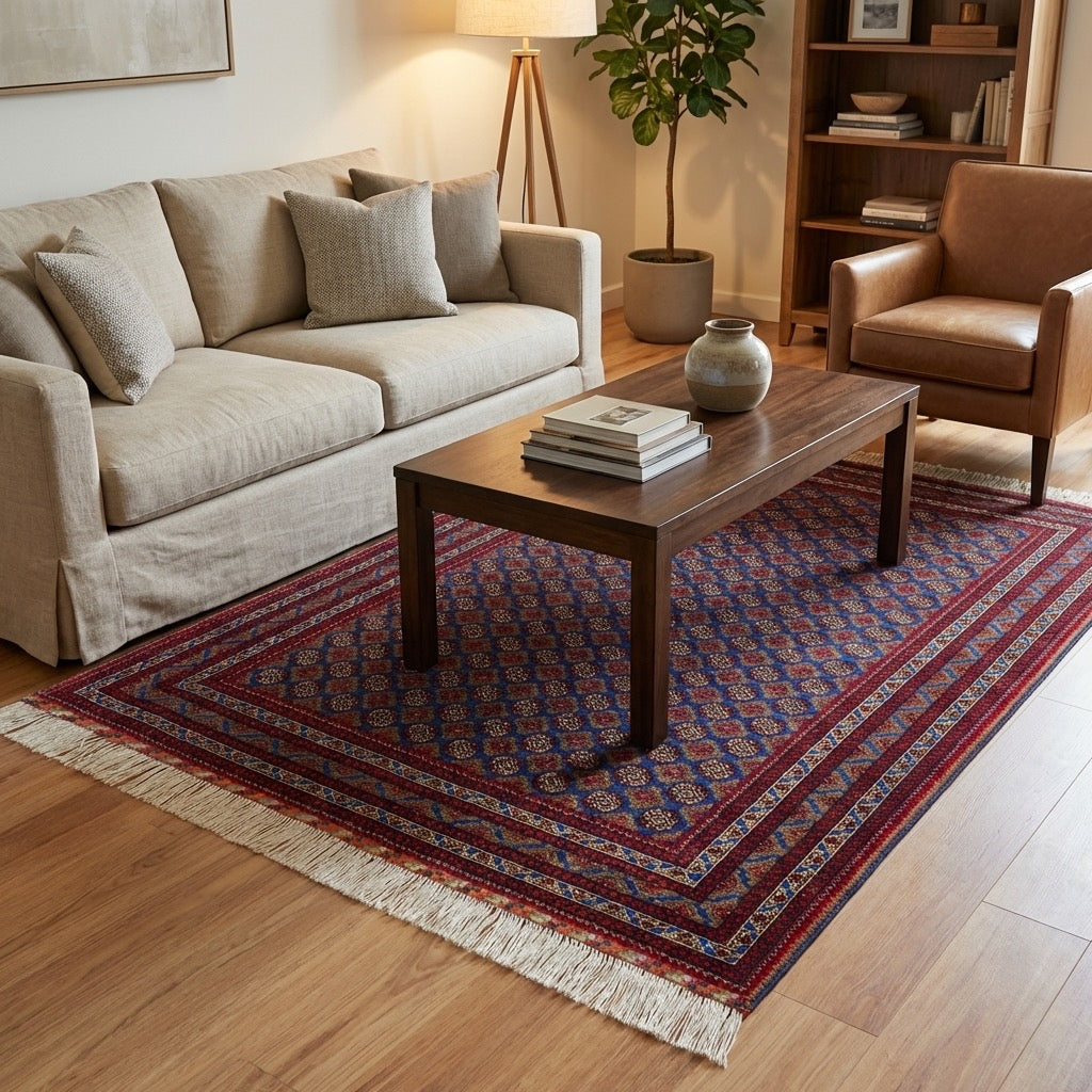 Afghan Hoca Roshnai Handwoven Rug by Camel Carpet