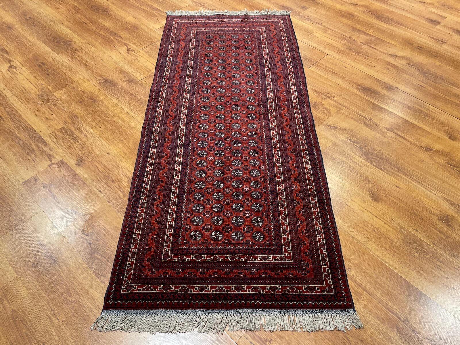 Afghan Hoca Roshnai Handwoven Runner Rug – 039371 by Camel Carpet