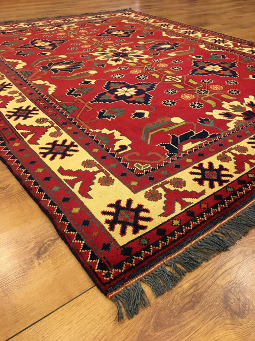 Afghan Kargai Handwoven Rug – 153X197 by Camel Carpet