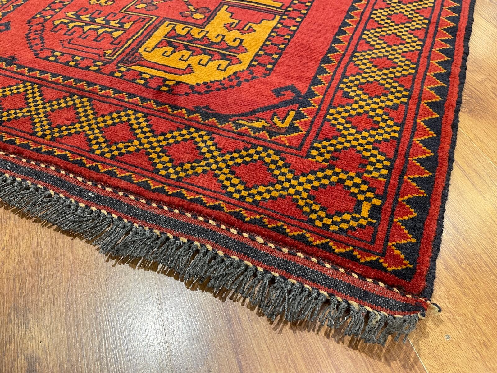 Afghan Kargai Handwoven Runner Rug – 044889 by Camel Carpet