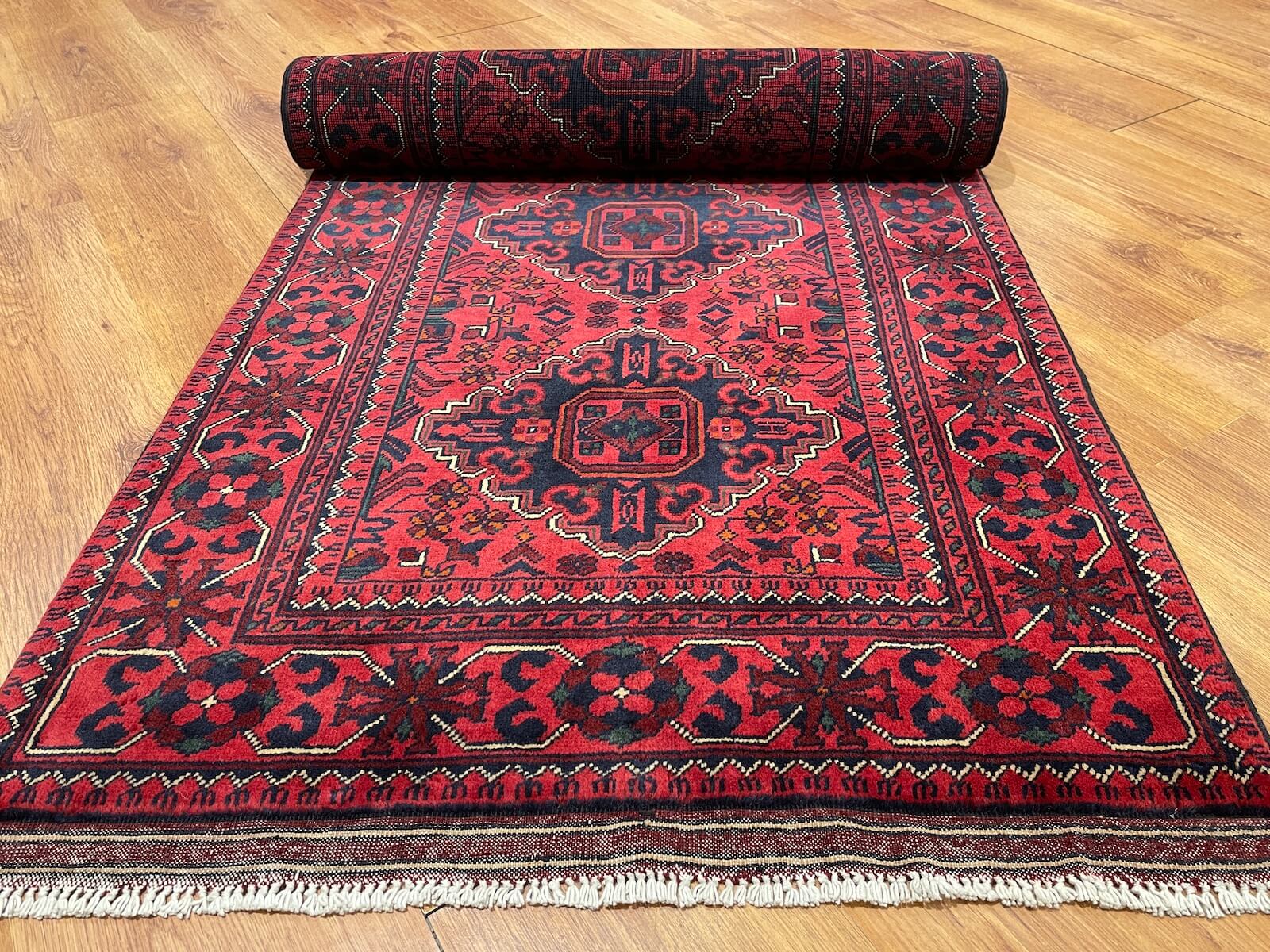 Afghan Khamyap Handwoven Runner Rug – 81X294 by Camel Carpet