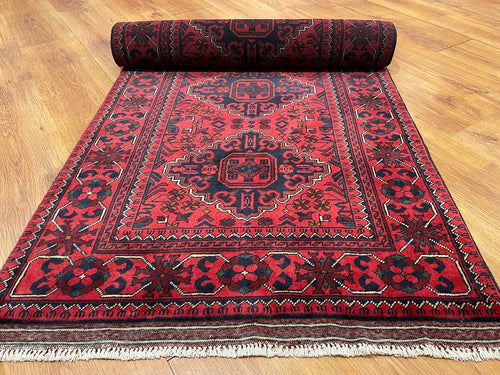 Afghan Khamyap Handwoven Runner Rug – 81X294 by Camel Carpet