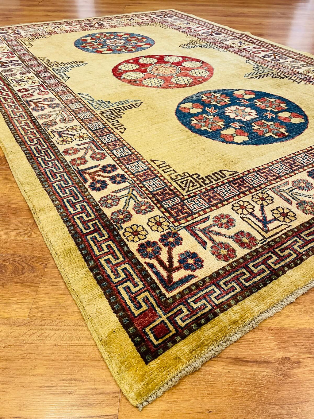Afghan Khotan Handwoven Rug – 000452 by Camel Carpet