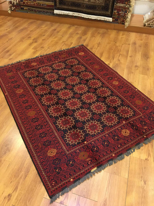 Afghan Kunduz Handwoven Rug – 058080 by Camel Carpet