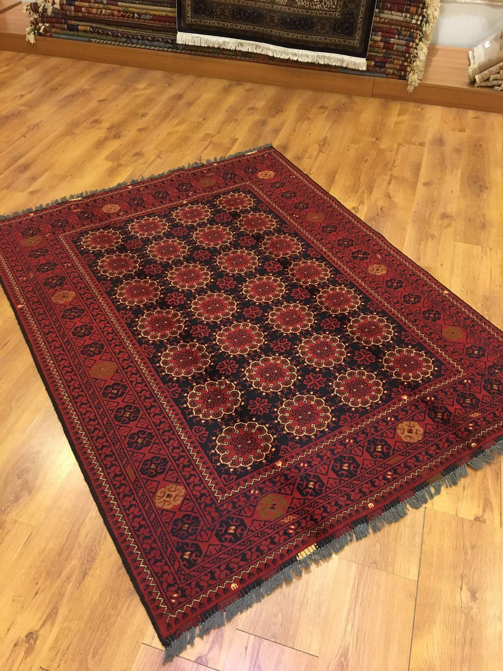 Afghan Kunduz Handwoven Rug – 058080 by Camel Carpet