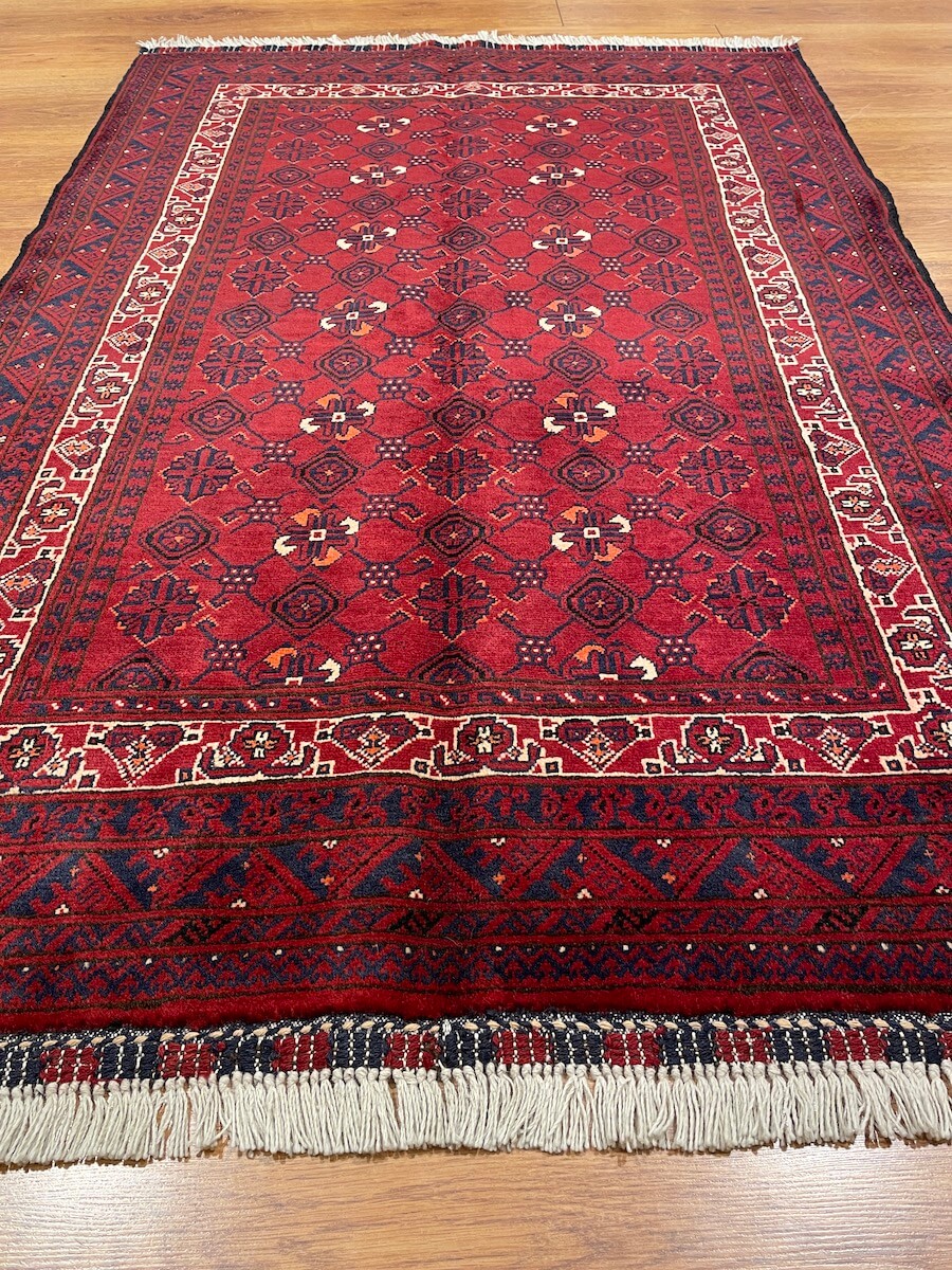 Afghan Kunduz Handwoven Rug – 058751 by Camel Carpet