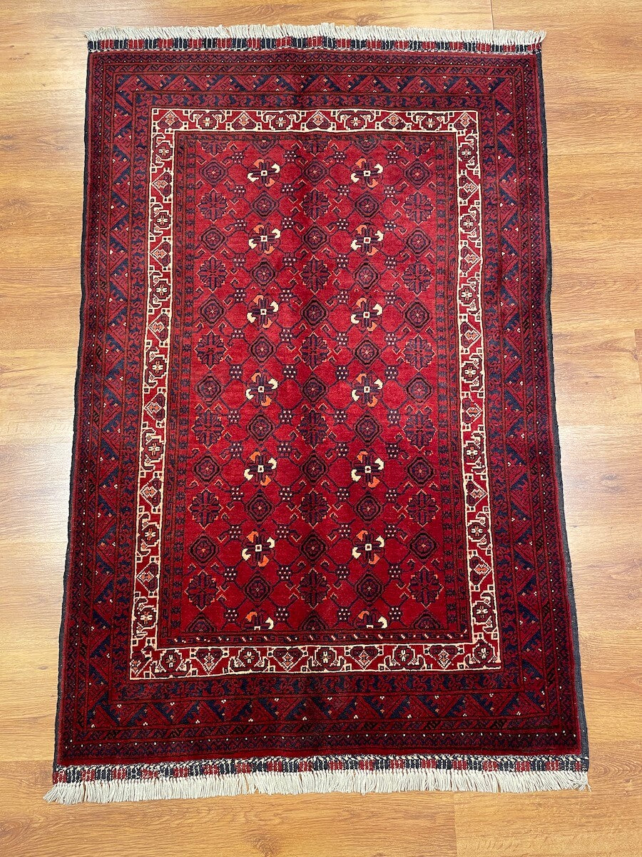 Afghan Kunduz Handwoven Rug – 058751 by Camel Carpet