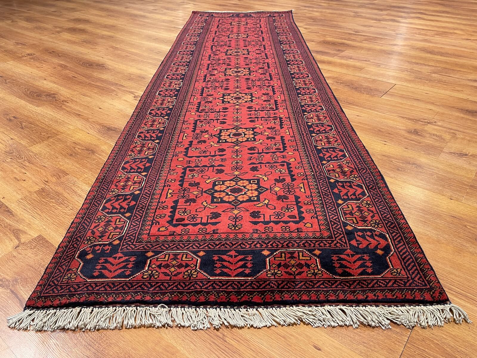 Afghan Kunduz Handwoven Runner Rug – 84X288 by Camel Carpet