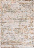 AISHA-5801 handcrafted wool rug in ivory, pale blue, sage, camel with contemporary abstract styling