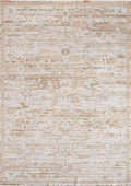 AISHA-5807 handcrafted wool rug in ivory, camel, pale blue with framed abstract styling