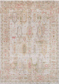 ANCIENT-7809 handcrafted wool rug in ivory, blush, sage, sand with faded tribal styling