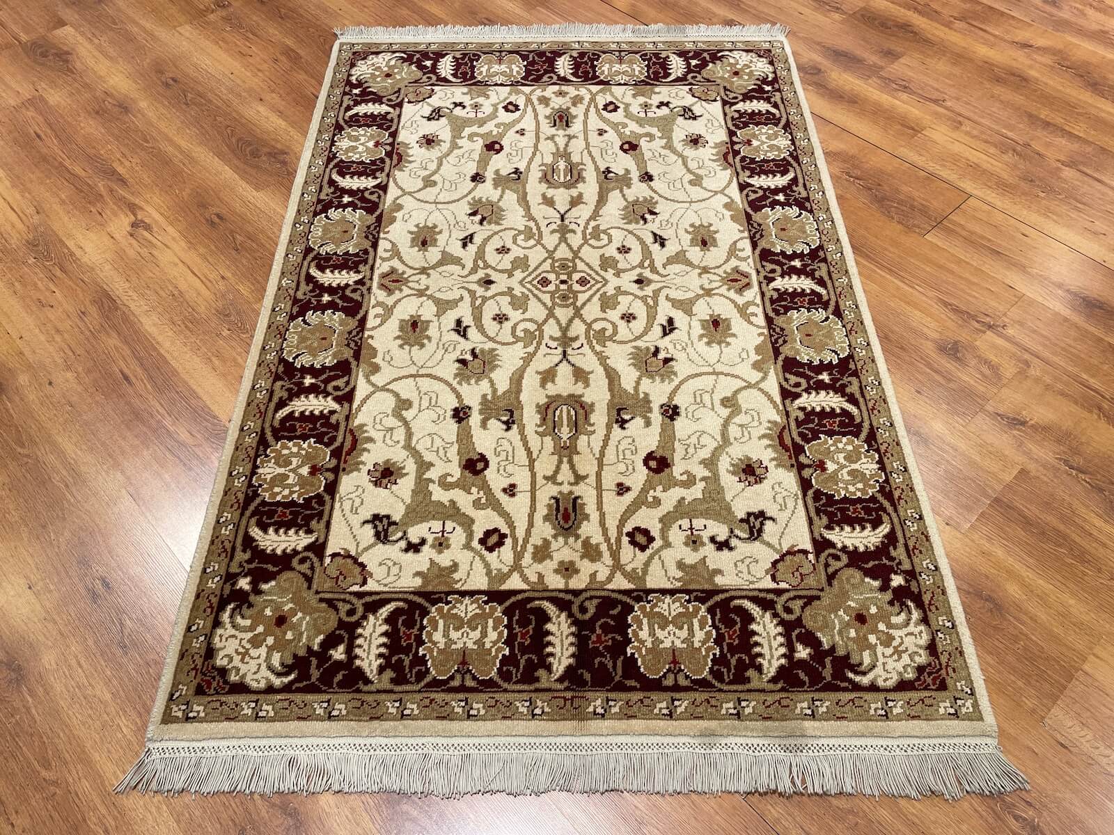 Angora Usak Handwoven Rug – 025945 by Camel Carpet