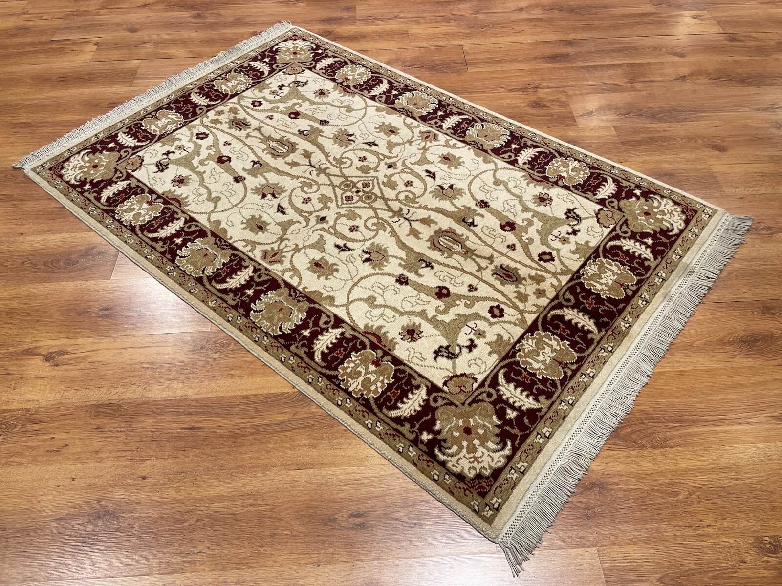 Angora Usak Handwoven Rug – 025945 by Camel Carpet