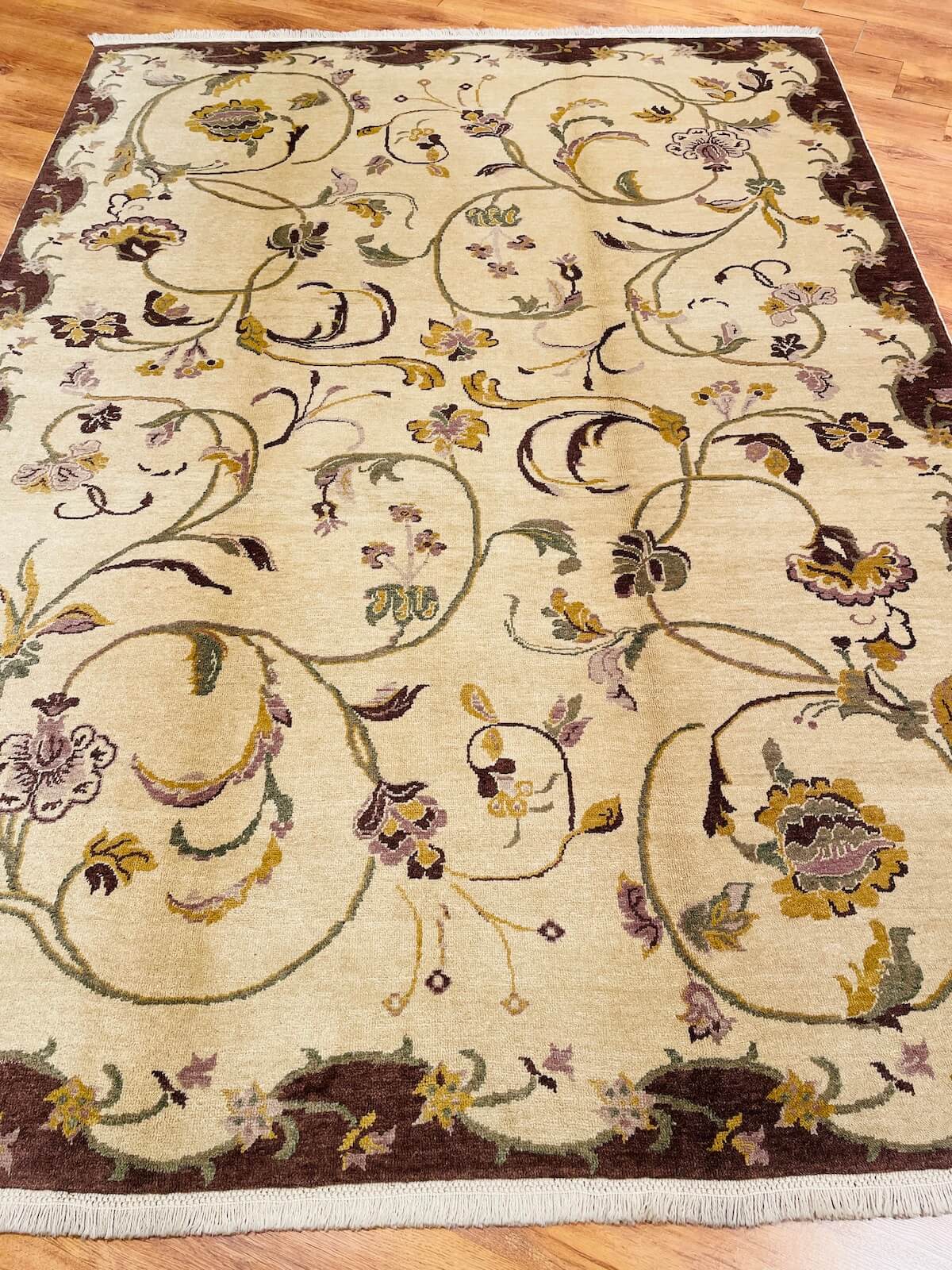 Angora Usak Handwoven Rug – 201X273 by Camel Carpet
