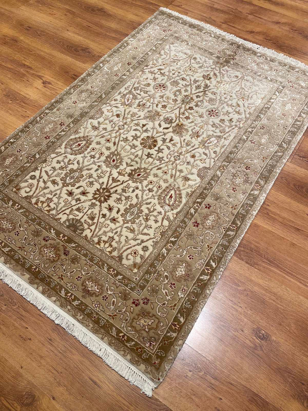 Antik Silk-Blend Usak Handwoven Rug – 123X183 by Camel Carpet