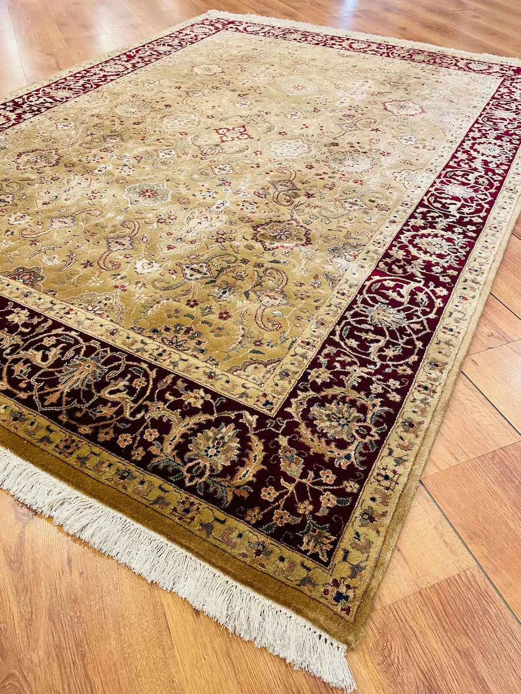 Antik Silk-Blend Usak Handwoven Rug – 169X234 by Camel Carpet