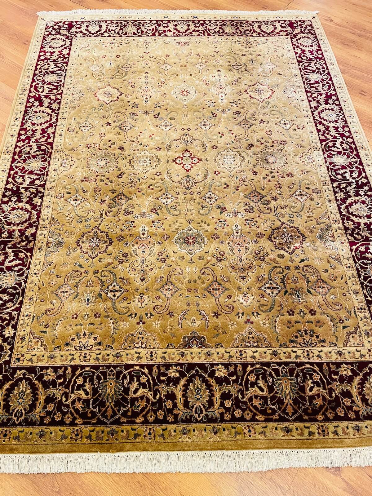 Antik Silk-Blend Usak Handwoven Rug – 169X234 by Camel Carpet