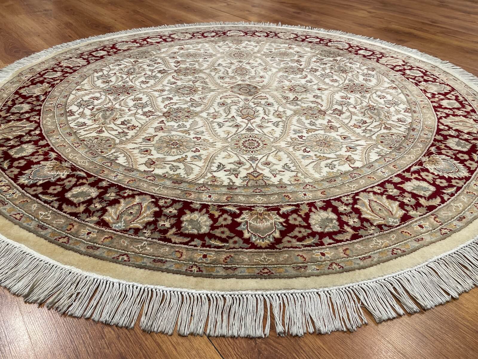 Antik Silk-Blend Usak Handwoven Round Rug – 158X158 by Camel Carpet