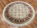 Antik Silk-Blend Usak Handwoven Round Rug – 158X158 by Camel Carpet