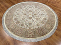 Antik Silk-Blend Usak Handwoven Round Rug – 200X200 by Camel Carpet